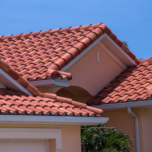 residential property close up with clay shingles roofing beaverton or